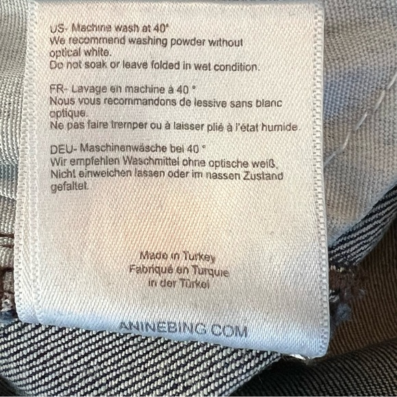 Anine Bing Exposed Button Fly Ankle Lightly Distressed Straight Leg Jeans 27 - Picture 13 of 13